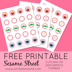 Free Printable Sesame Street Cupcake Topper